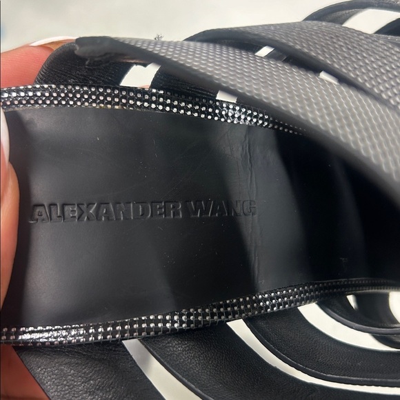 Alexander Wang Black and Silver Mules - Picture 5 of 6